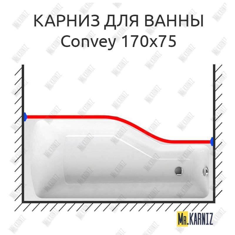 Карниз для ванны 1 MarKa Convey Передний борт 170х75 Усиленный 20 мм MrKARNIZ Карниз для ванны 1 MarKa Convey Передний борт 170х75 Усиленный 20 мм MrKARNIZ