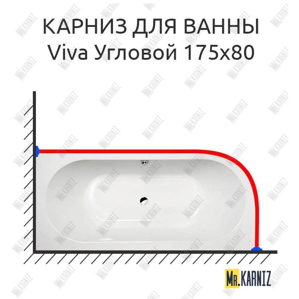 Карниз для ванны Alpen Viva Угловой 175х80 Усиленный 20 мм MrKARNIZ Карниз для ванны Alpen Viva Угловой 175х80 Усиленный 20 мм MrKARNIZ