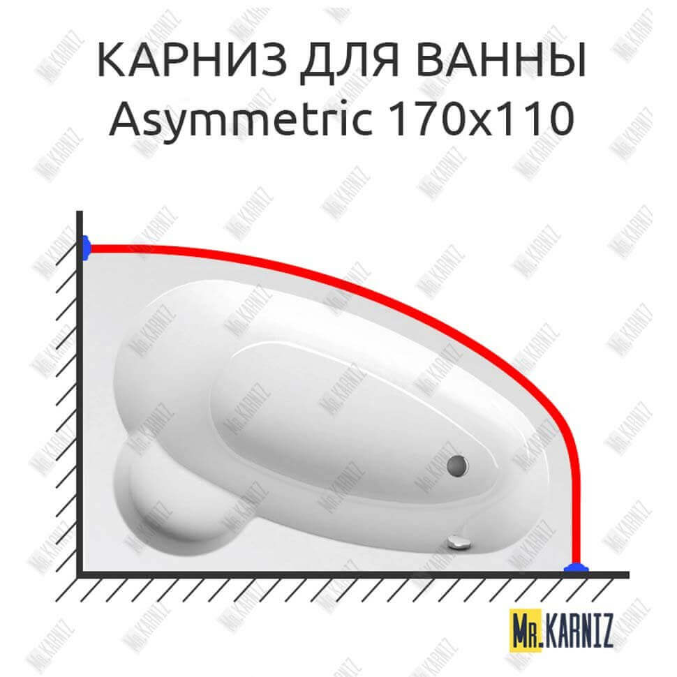 Карниз для ванны Ravak Asymmetric 170х110 Усиленный 25 мм MrKARNIZ Карниз для ванны Ravak Asymmetric 170х110 Усиленный 25 мм MrKARNIZ