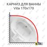 Карниз для ванны Akrilan VITA 170х170 Усиленный 20 мм MrKARNIZ фото 1