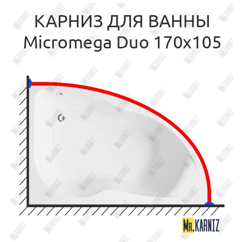 Карниз для ванны Jacob Delafon Micromega Duo 170х105 Усиленный 25 мм MrKARNIZ